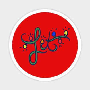 Lit Christmas Lights Magnet